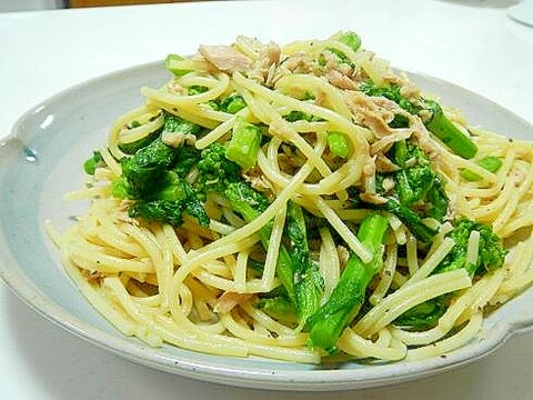 菜の花とツナのパスタ